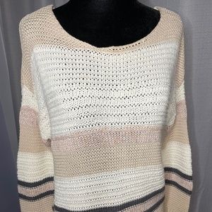 American Eagle Outfitters AEO Striped Loose Knit Cozy Sweater Size Small